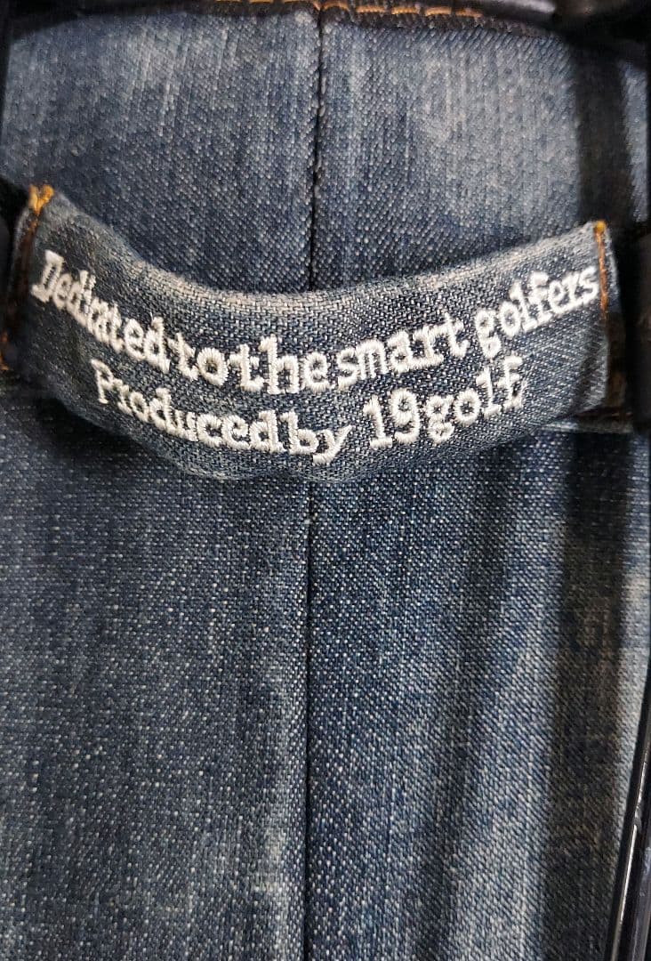 デニムダメージビンテージ風 ゴルフスタンドバッグ