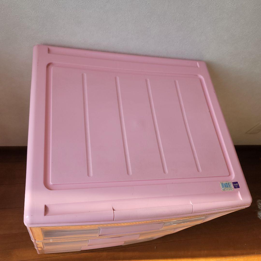 キティちゃん 3段引き出し収納ケース ピンク　コメント必読