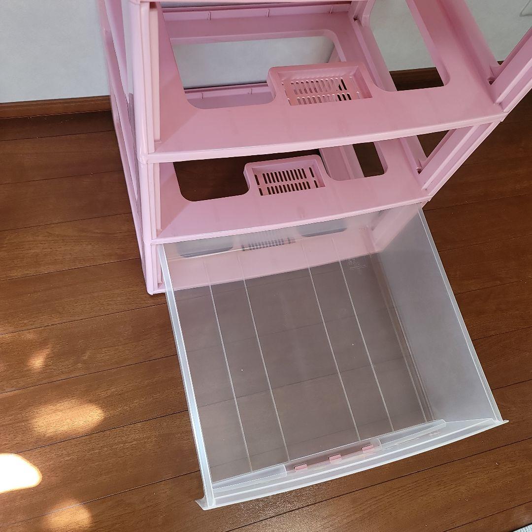 キティちゃん 3段引き出し収納ケース ピンク　コメント必読