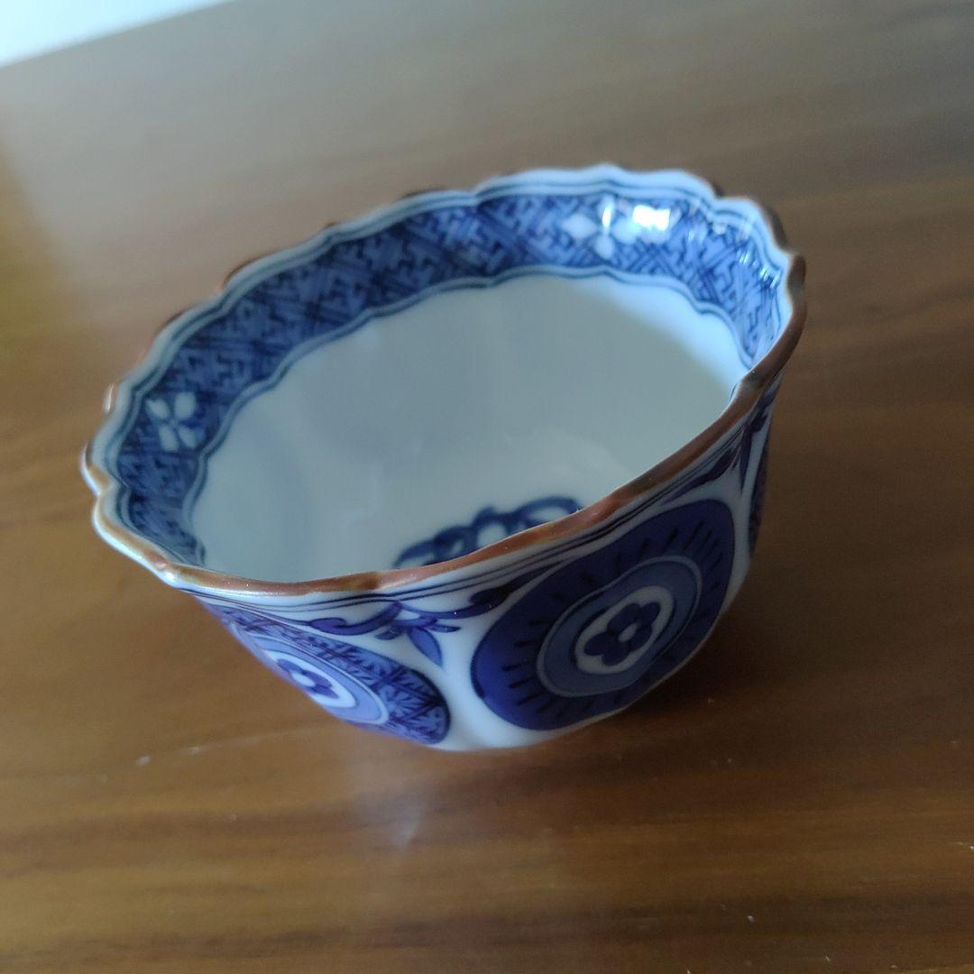 有田焼　丸紋小鉢　花丸紋小鉢　器　小付　迎春用品　翔山窯　波佐見焼