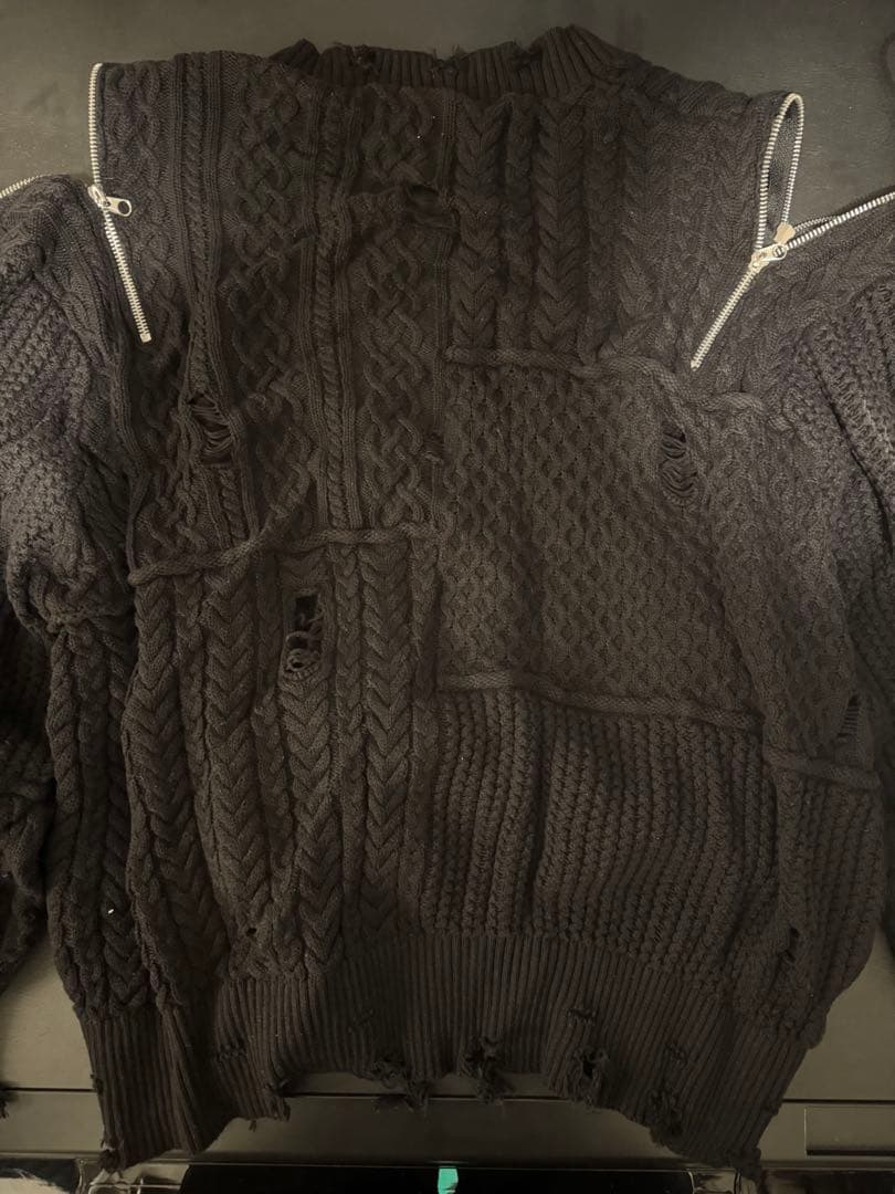 HARE ハレ　【UNISEX】 BIG ダメージZIPカーディガン　24aw