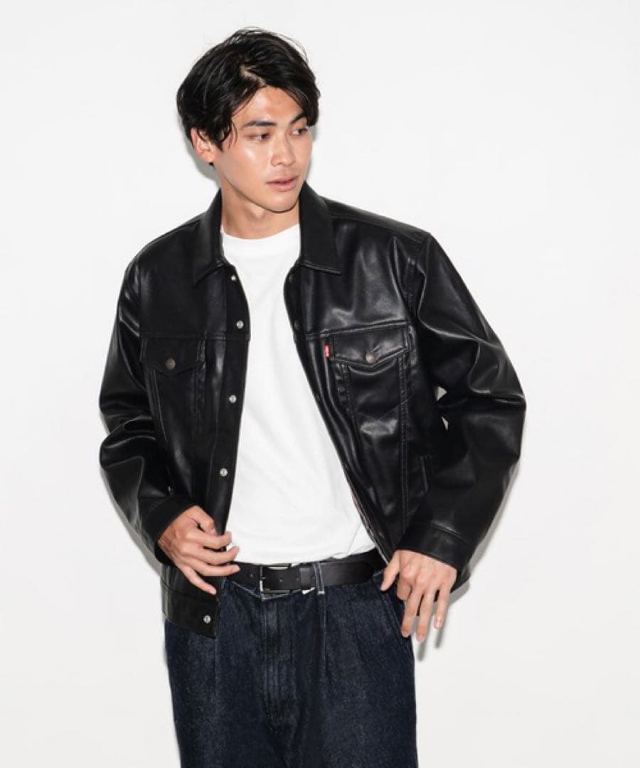 Levi's 黒 レザージャケット