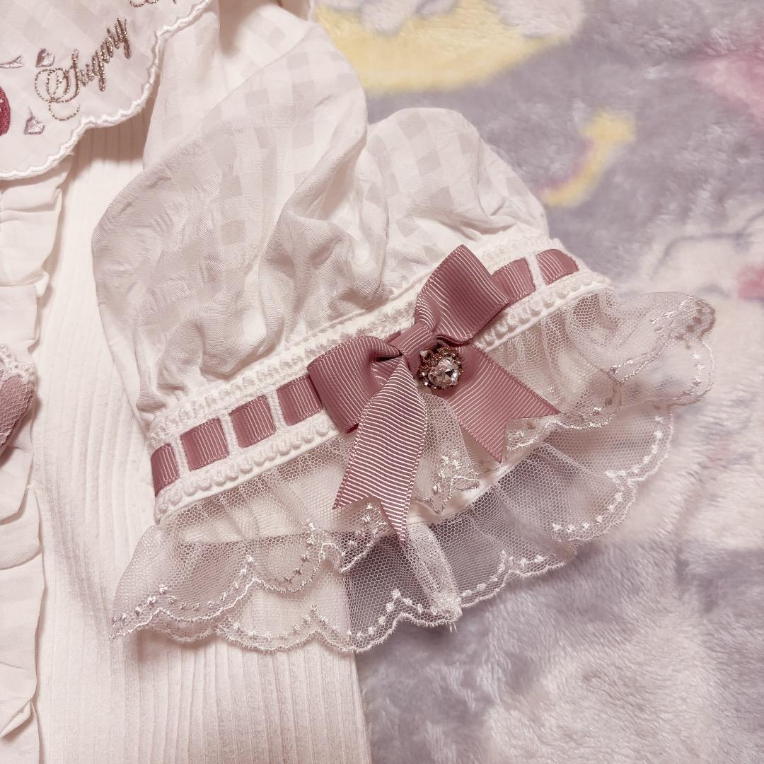 ♥ LIZ LISA ♥【ストロベリー刺繍セーラーリブブラウス】トップス