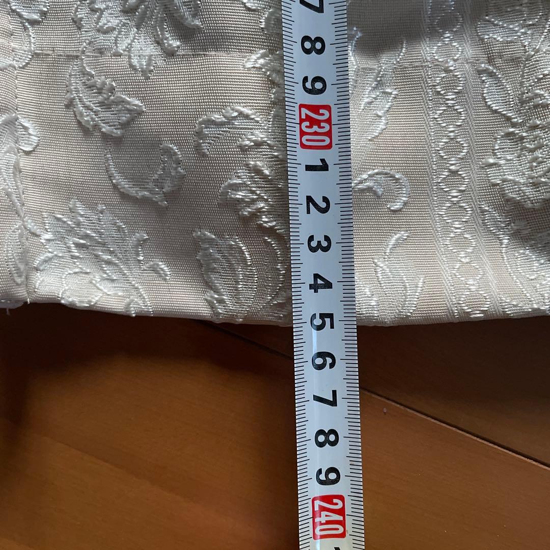 グレー 花柄刺繍 ドレープカーテン 150x235cm