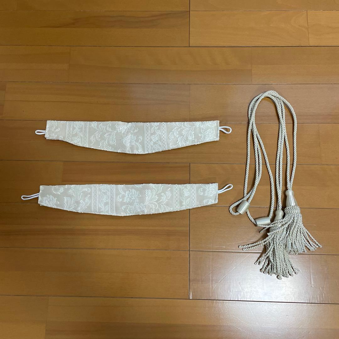 グレー 花柄刺繍 ドレープカーテン 150x235cm