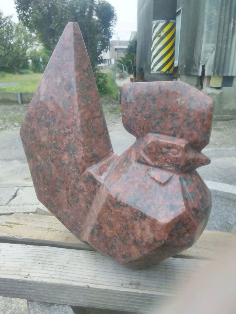 MUGI！鳥 酉 石 置物 インテリア 御影石