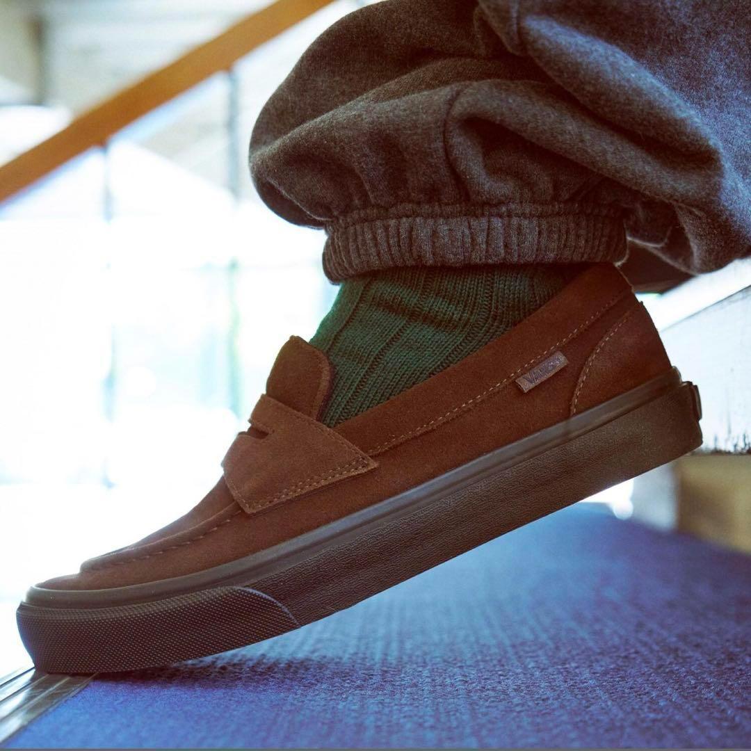 VANS バンズ ヴァンズ ローファー スエード ブラウン 24.0cm a2