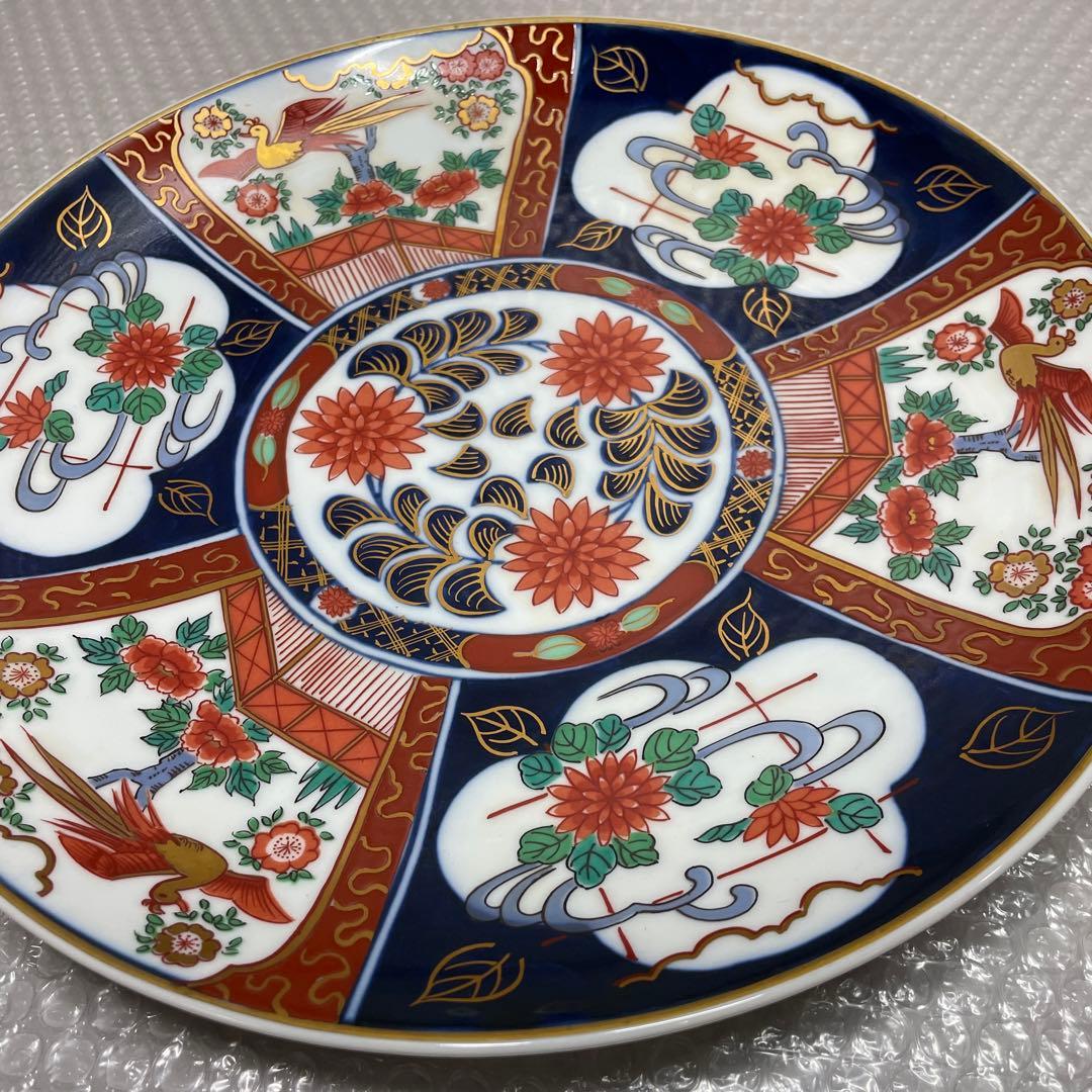 有田焼 盛皿 大皿 山徳窯 赤濃 金彩 古伊万里 色絵 唐草 昭和
