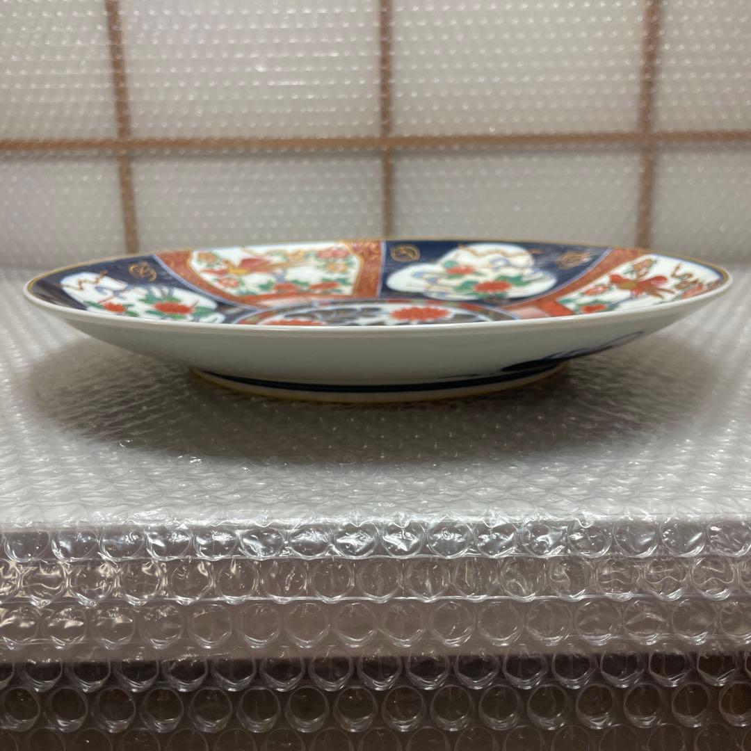 有田焼 盛皿 大皿 山徳窯 赤濃 金彩 古伊万里 色絵 唐草 昭和