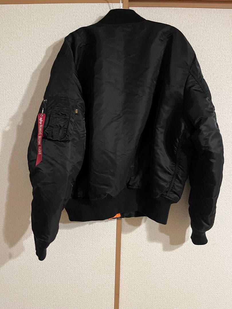 【美品】ALPHA アルファ MA-1 黒ブラック XL フライト ミリタリー