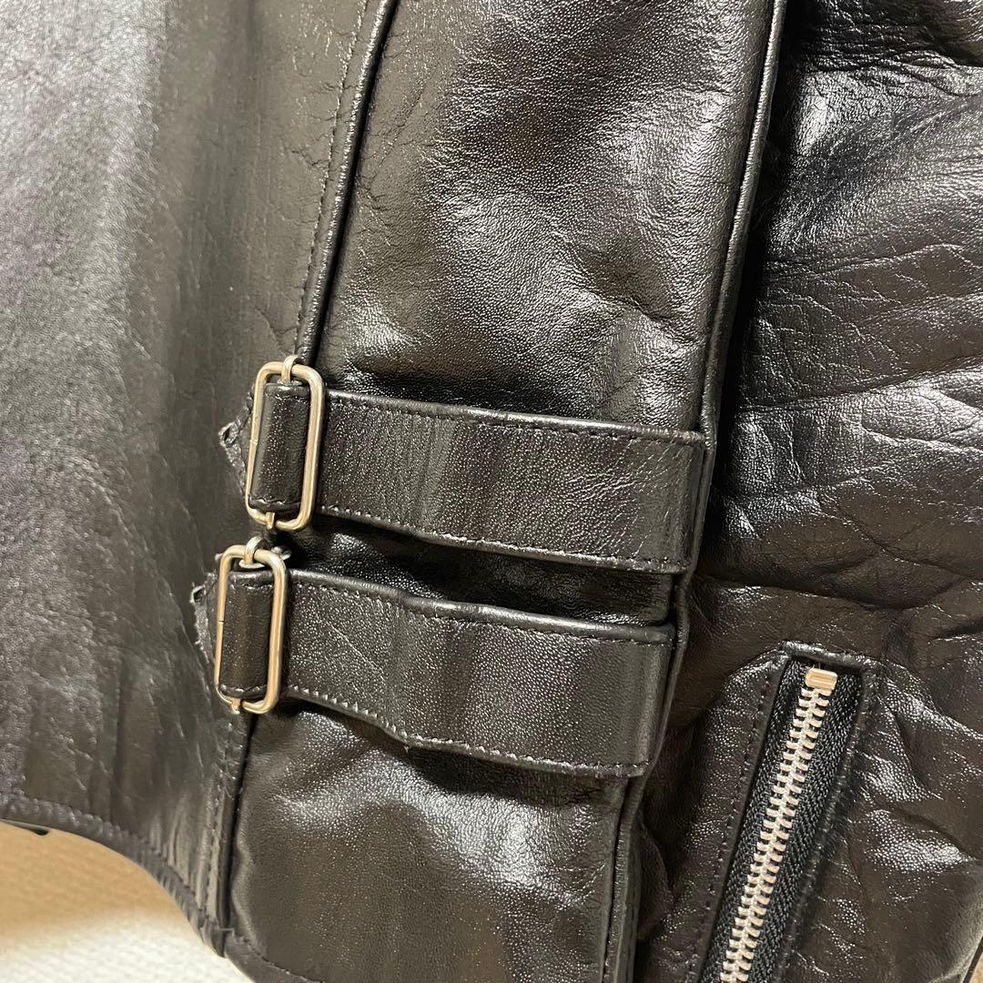 Horn Works 本革　シングルライダースジャケット　サイズS