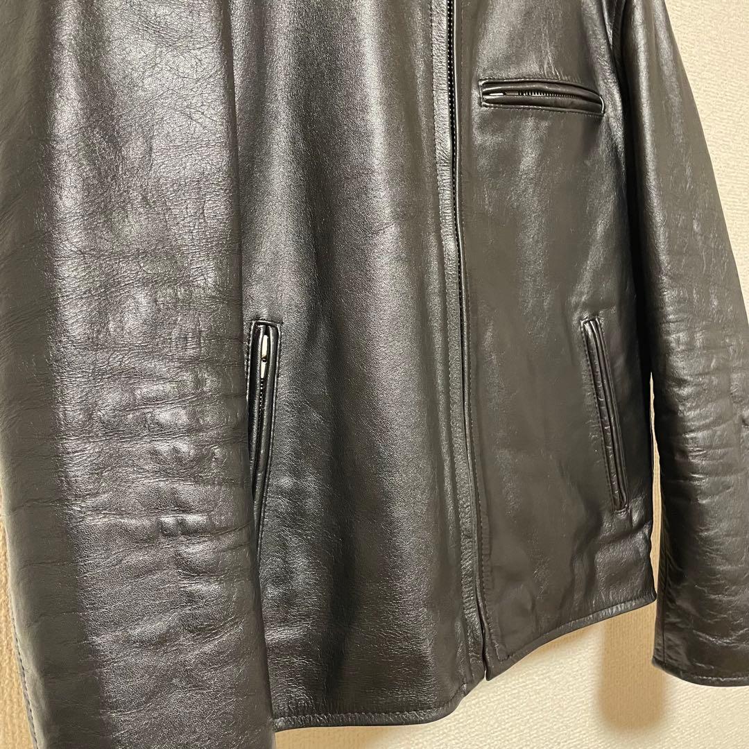 Horn Works 本革　シングルライダースジャケット　サイズS