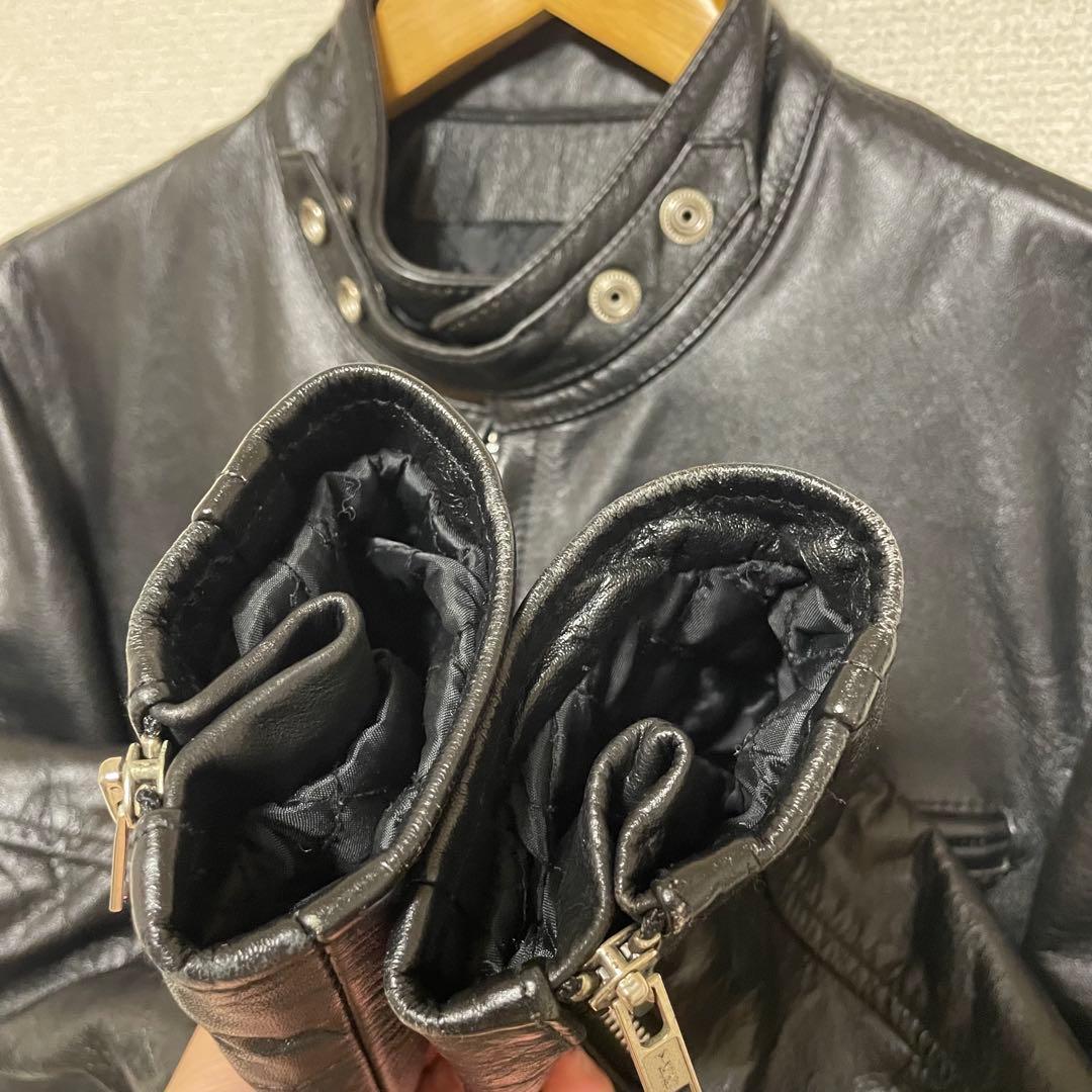 Horn Works 本革　シングルライダースジャケット　サイズS
