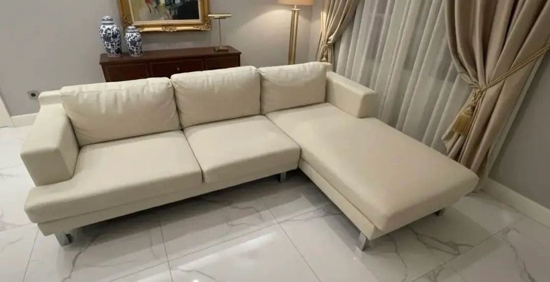 【美品】LOWYA ロウヤ　4人掛けソファ　カウチソファ　L字ソファ