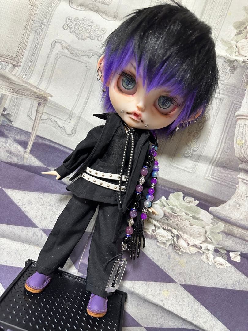 ⋆*⋆様 アイシードール 本体男の子　ボアウィッグ　OF付き　カスタムアイシード