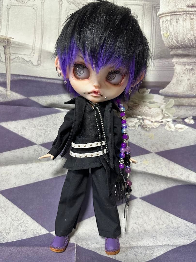 ⋆*⋆様 アイシードール 本体男の子　ボアウィッグ　OF付き　カスタムアイシード