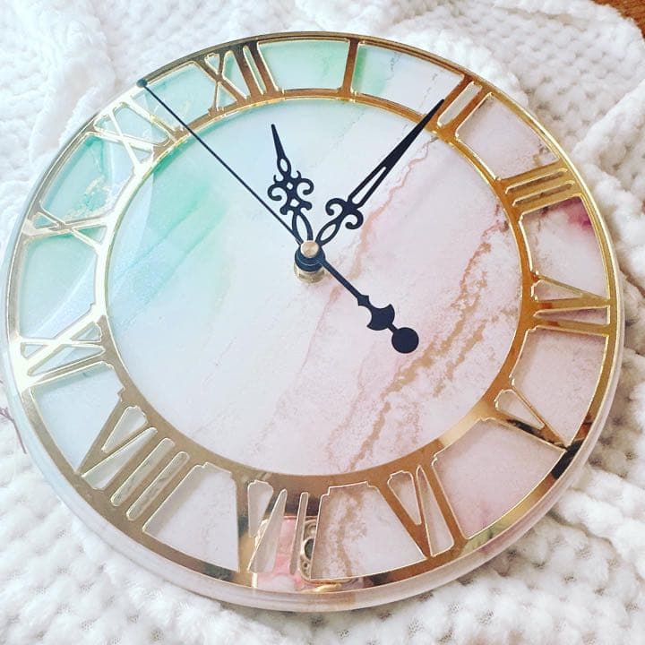 祝い アルコールインクアート 時計 結婚祝い オーダー可能