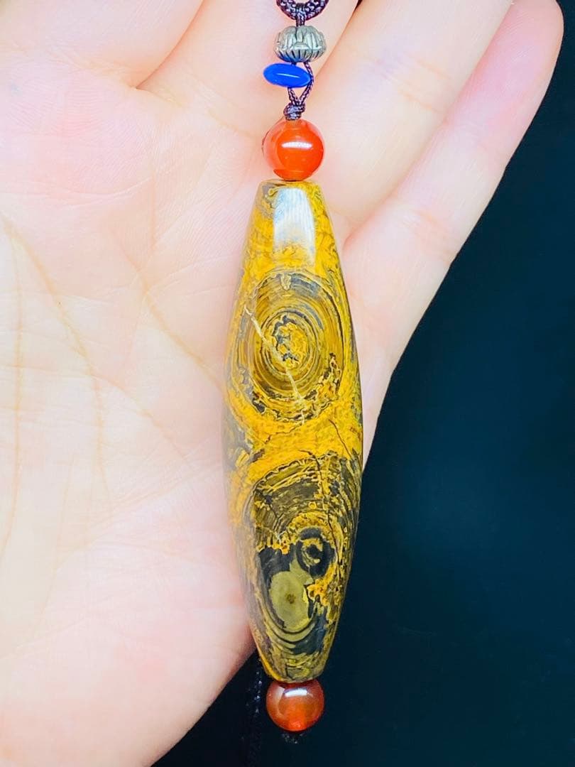 老天珠 ニ龍眼天珠 老鉱天珠 蒙天珠 天珠 自然に作られた天眼 凄まじいパワー