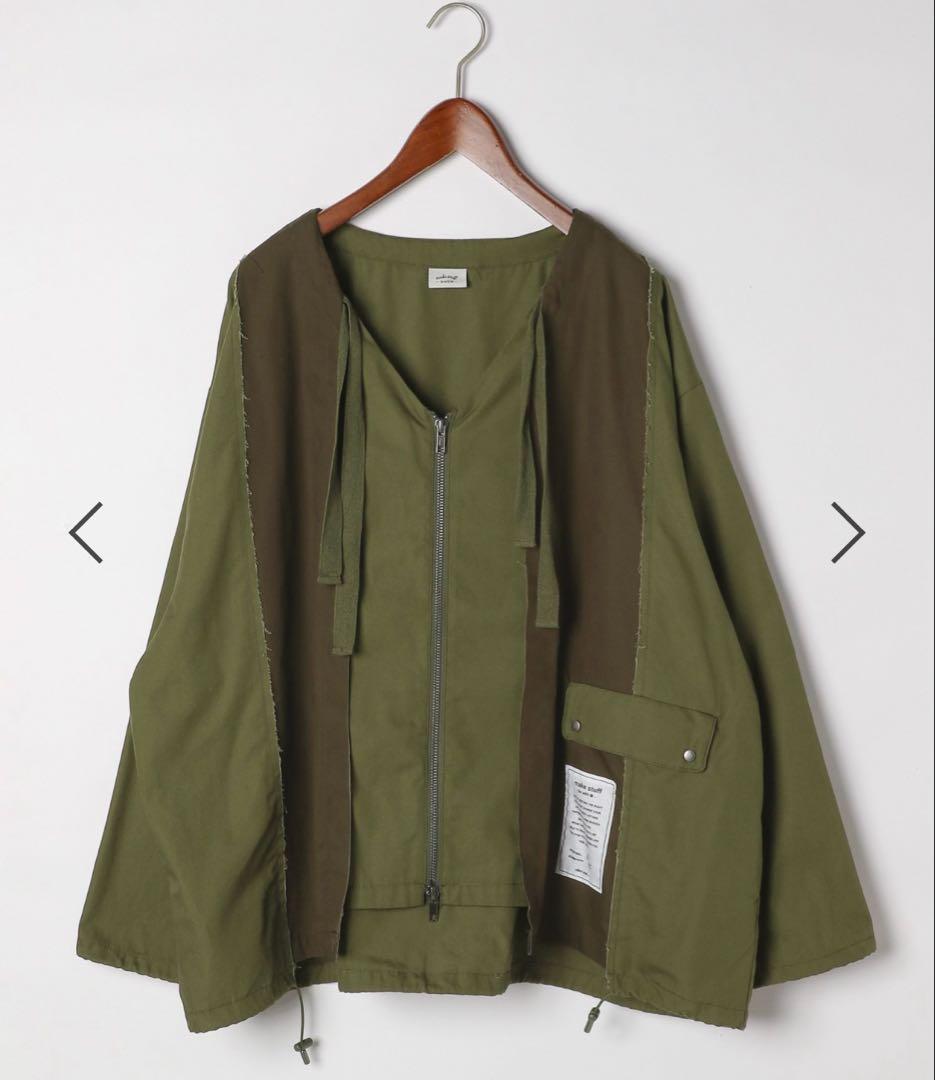 新品タグ付き ニコアンド Misayoミリリメイクジャケット カーキ