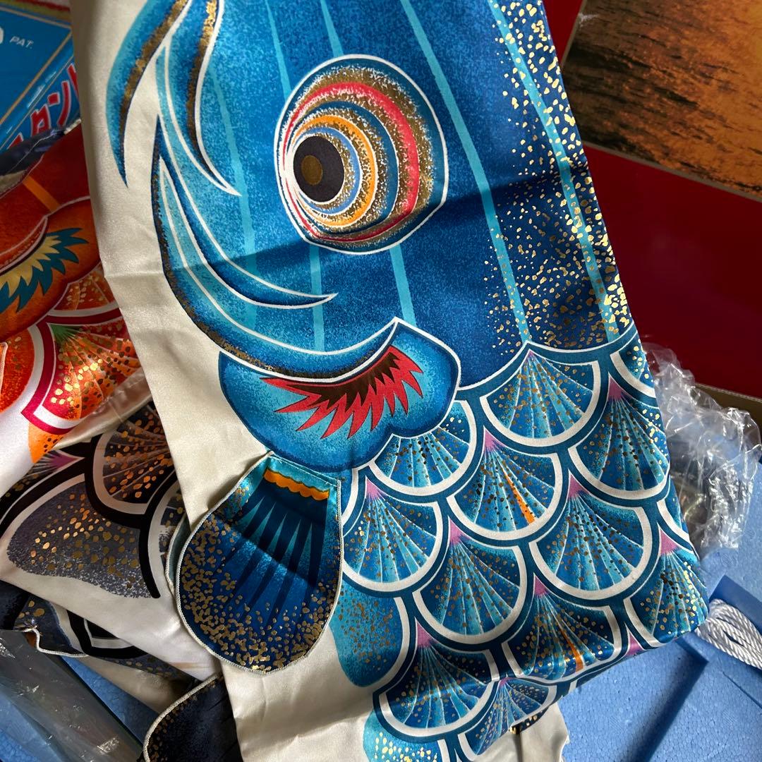 太陽鯉　黄金の輝き鯉　鯉のぼり 2m 万能型スタンドセット　節句