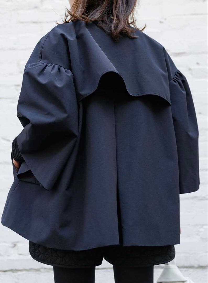 Liten キュービックトレンチコート　ダークネイビー