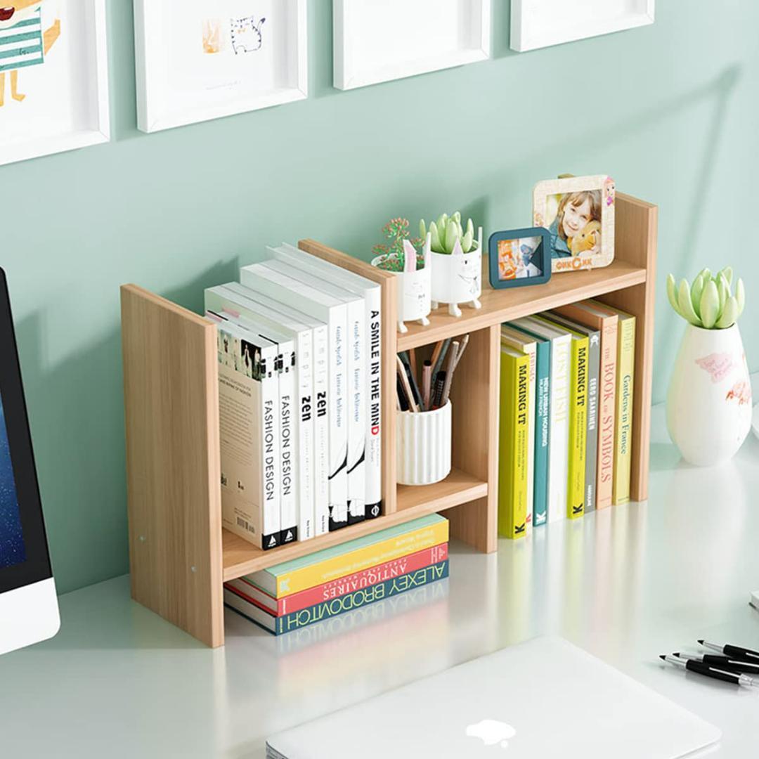 自分好みに 伸縮性 本立て 小物入れ 自由自在 卓上ラック