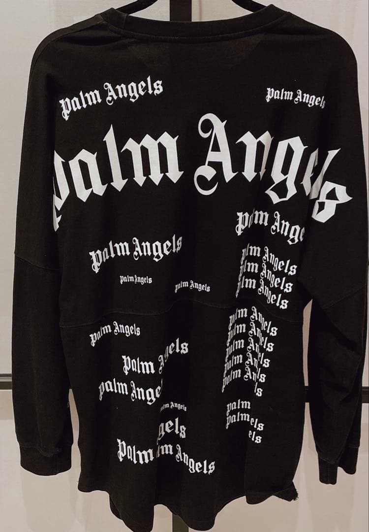 パームエンジェルス ロンT カットソー ブロークンロゴ 総柄 XL
