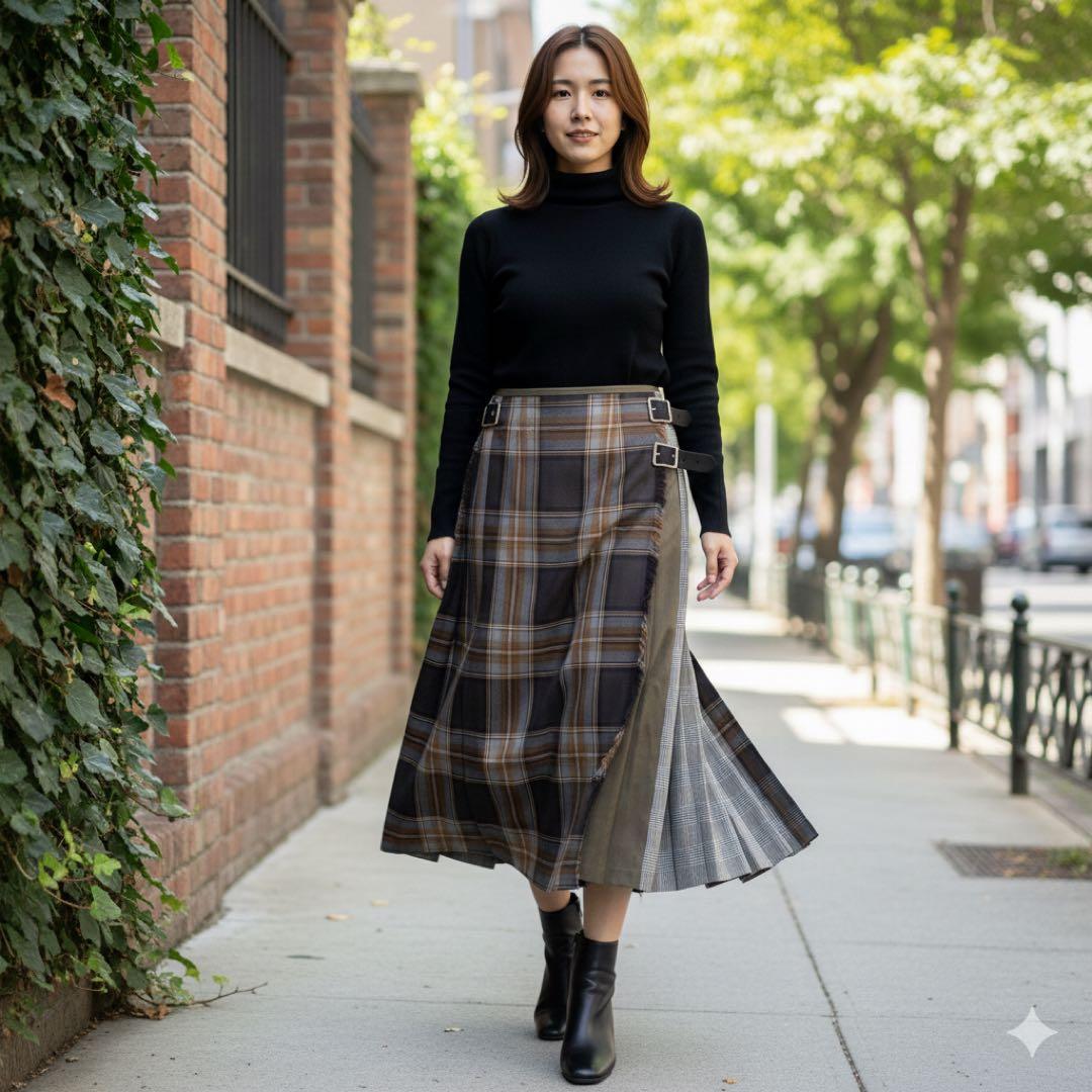 美品　オニールオブダブリン　レキップ 別注　 パッチワークキルトスカート