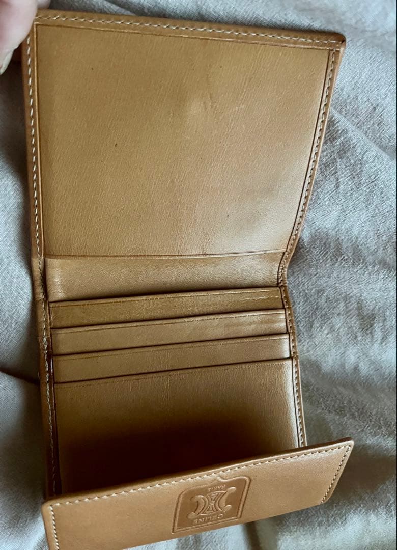 本日のみ値下げセリーヌ マカダム レザー がま口 ミニ財布