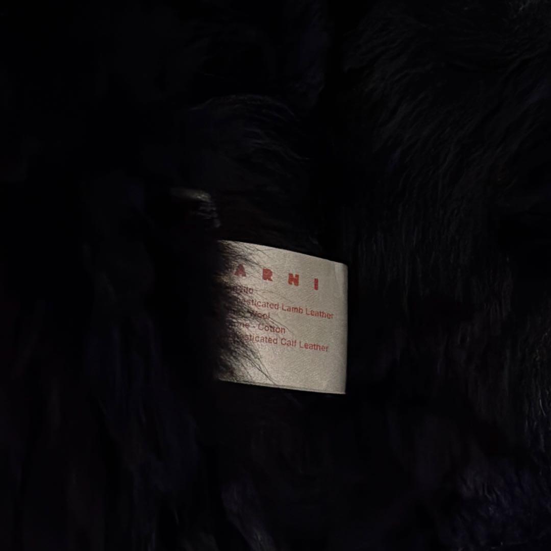 MARNI ムートン シングルライダースジャケット