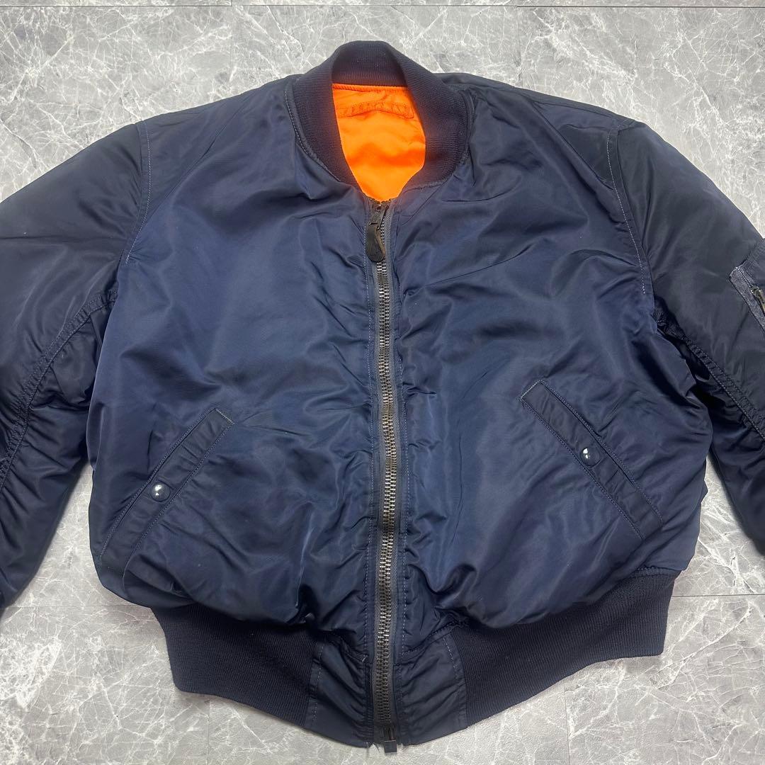 【希少】アルファ　MA-1 SCOVILL J-8279D 69s ネイビー　L