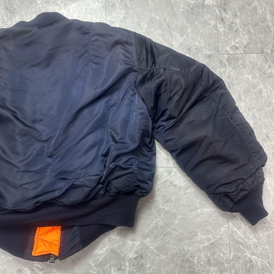 【希少】アルファ　MA-1 SCOVILL J-8279D 69s ネイビー　L