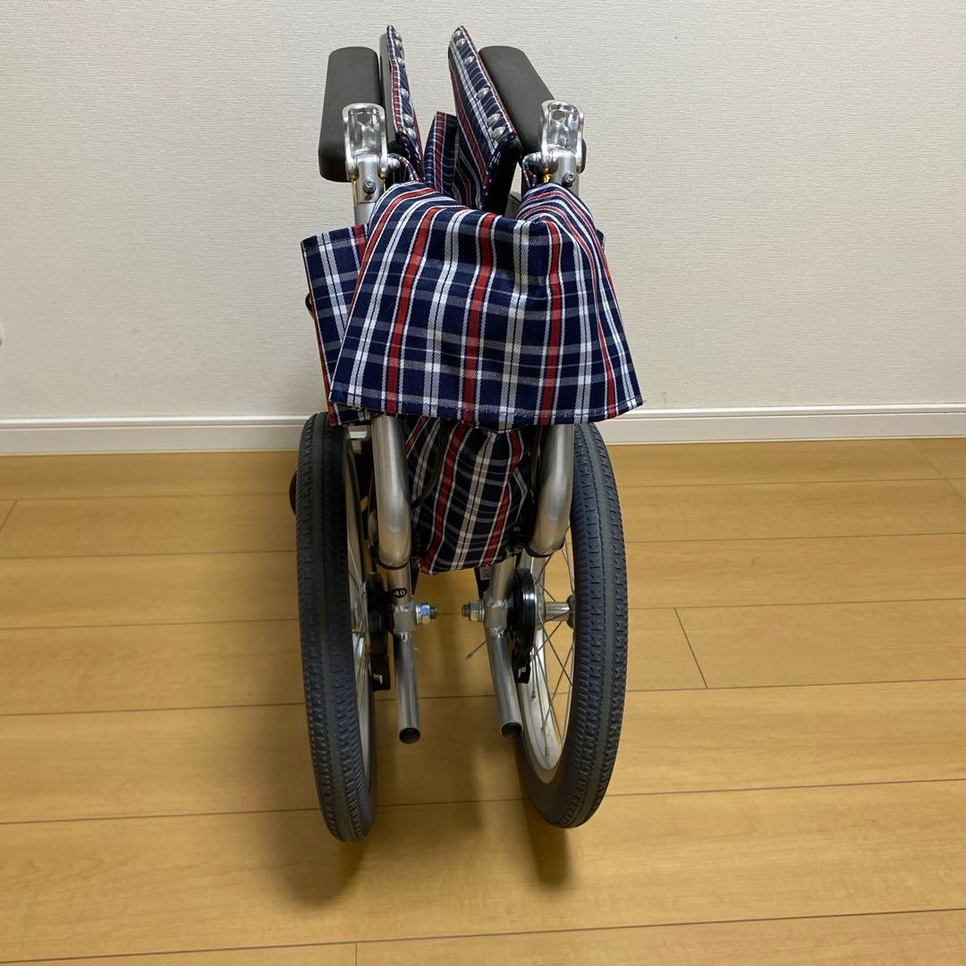 日進医療器 アルミ製 介助用車いす 背折れ式 介助ブレーキ付き NEO-2