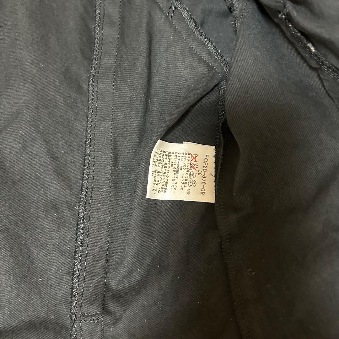 バーバリーブルーレーベル ショート トレンチコート 黒 レディース38 M