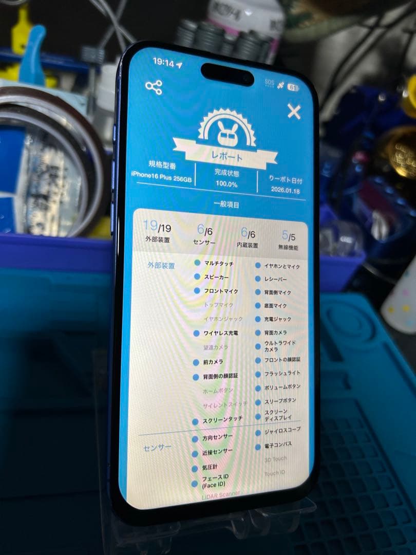a*a様 動作確認済み iPhone 16 Plus 256GB バッテリー94