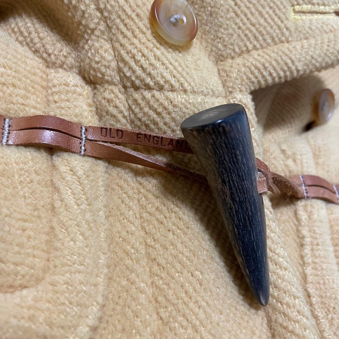 極美品 オールドイングランド ダッフルコート XL相当 マスタード ヘリンボーン