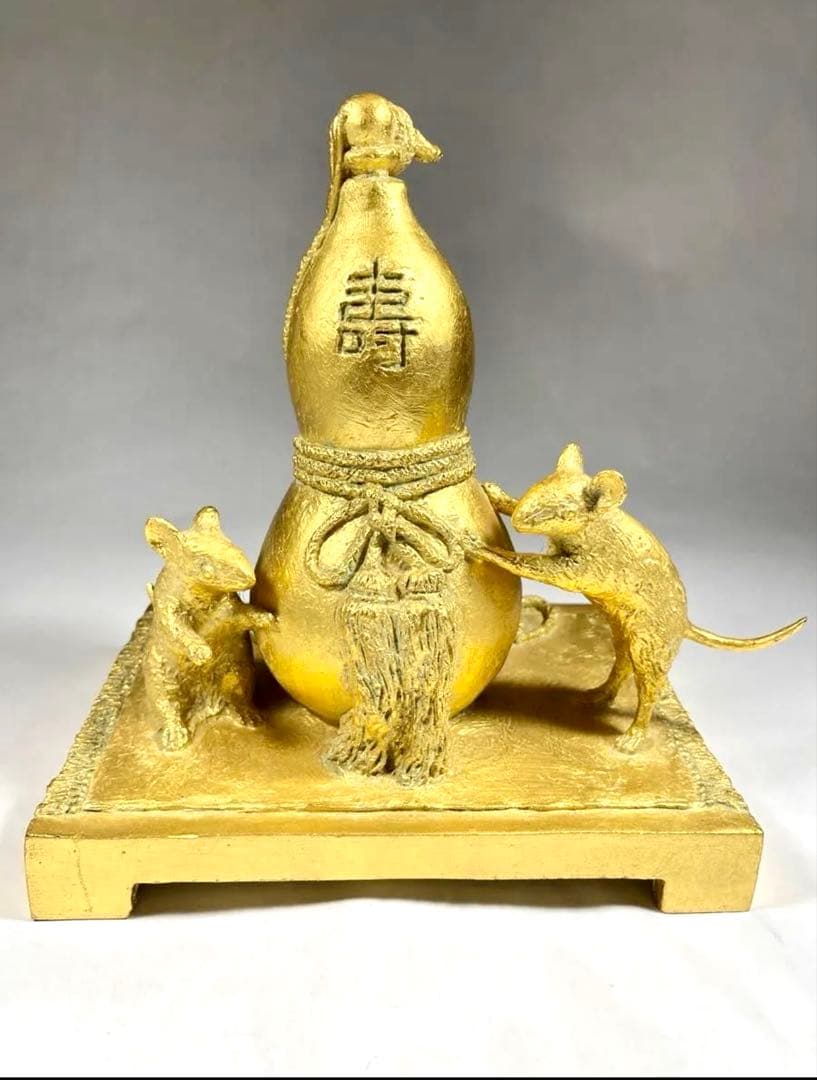 壽 富永直樹 置物 元箱付 長壽 元気 開運 本物保証 文化勲章受章ブロンズ製