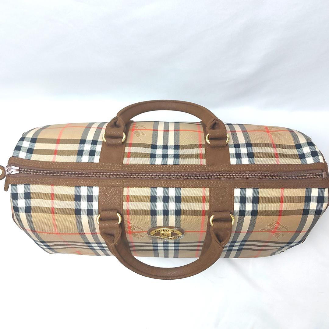 BURBERRY バーバリー ノバチェック ボストンバッグ ホースロゴ