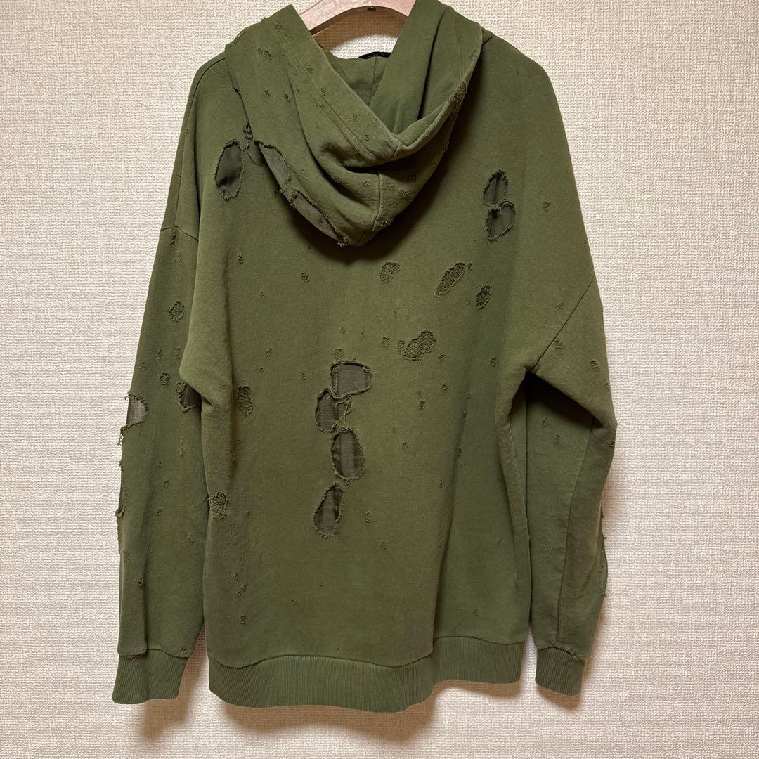 GIVENCHY ダメージパーカー　L