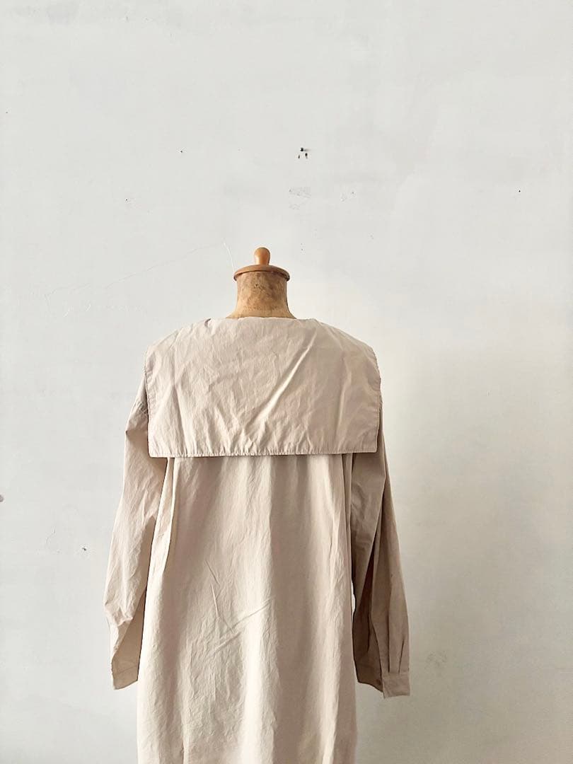 【美品】ORCIVAL　コットン セーラーカラー　ロングシャツドレス