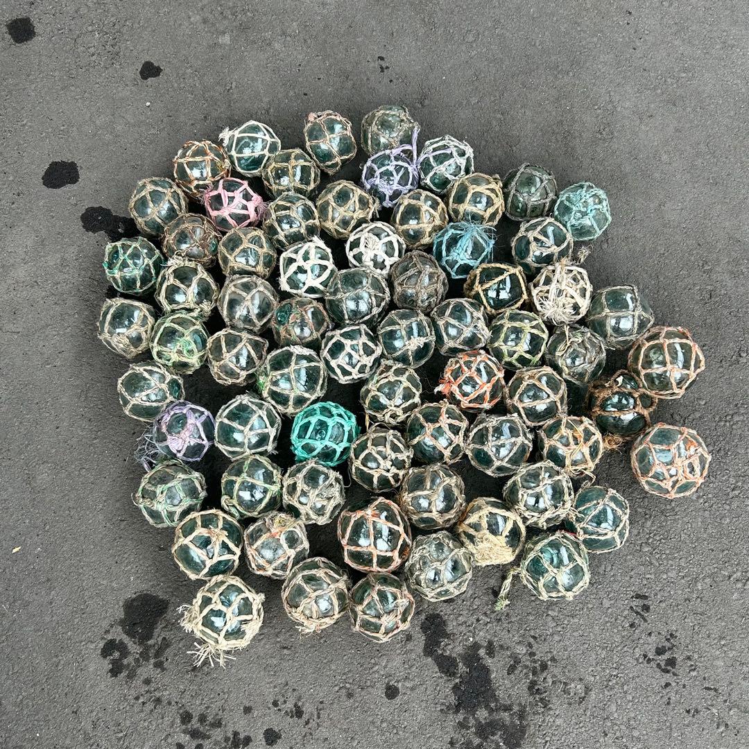 浮き玉　浮き球　ガラス玉　漁具　レトロ　68個まとめ