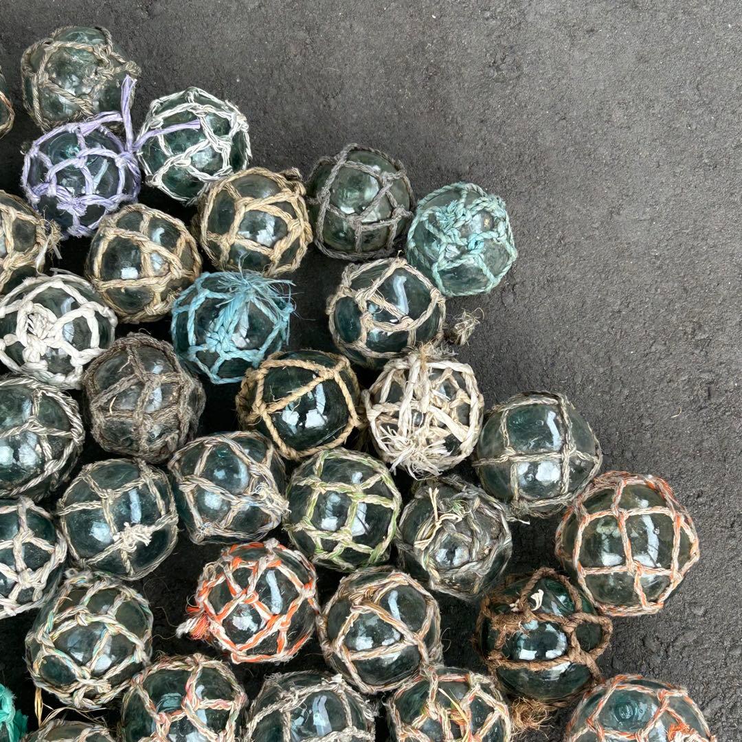 浮き玉　浮き球　ガラス玉　漁具　レトロ　68個まとめ