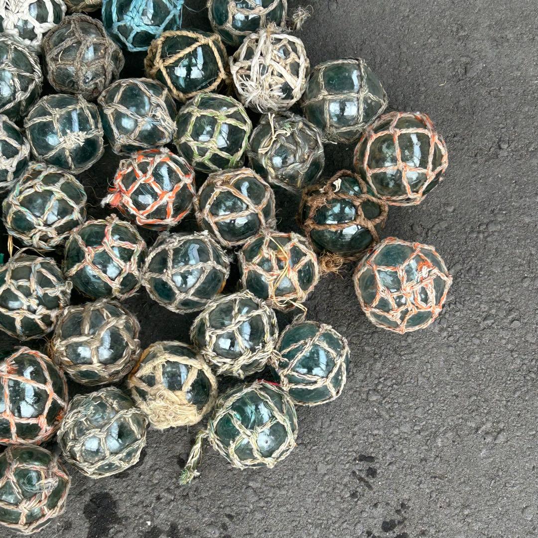 浮き玉　浮き球　ガラス玉　漁具　レトロ　68個まとめ