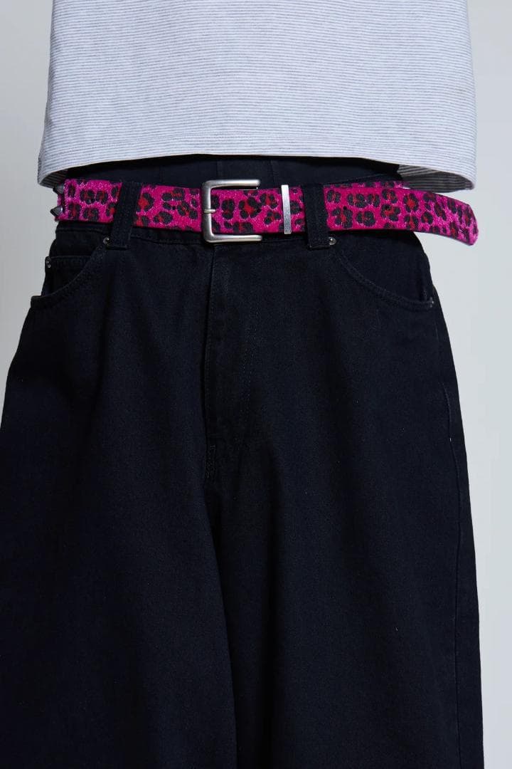 新品 ★ JADED LONDON ユニセックス ベルト ヒョウ柄