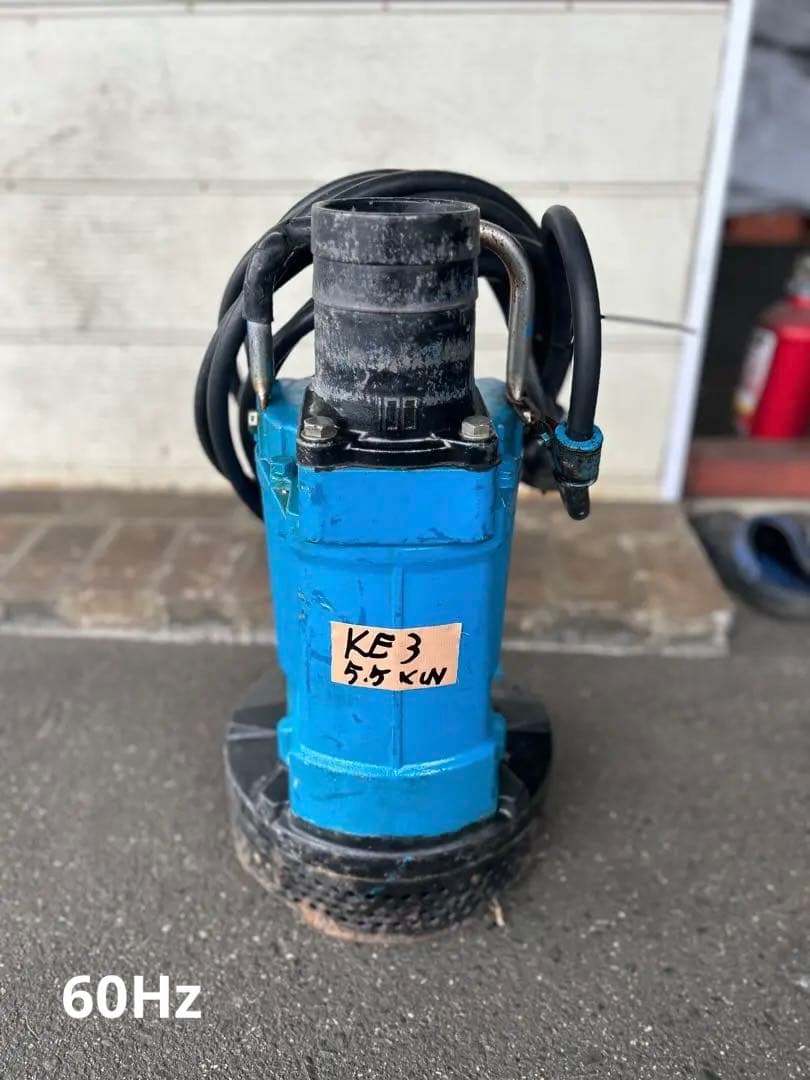 ★ツルミKTV3-55ハイスピンポンプ工事排水用5.5Kw 200V 60Hz