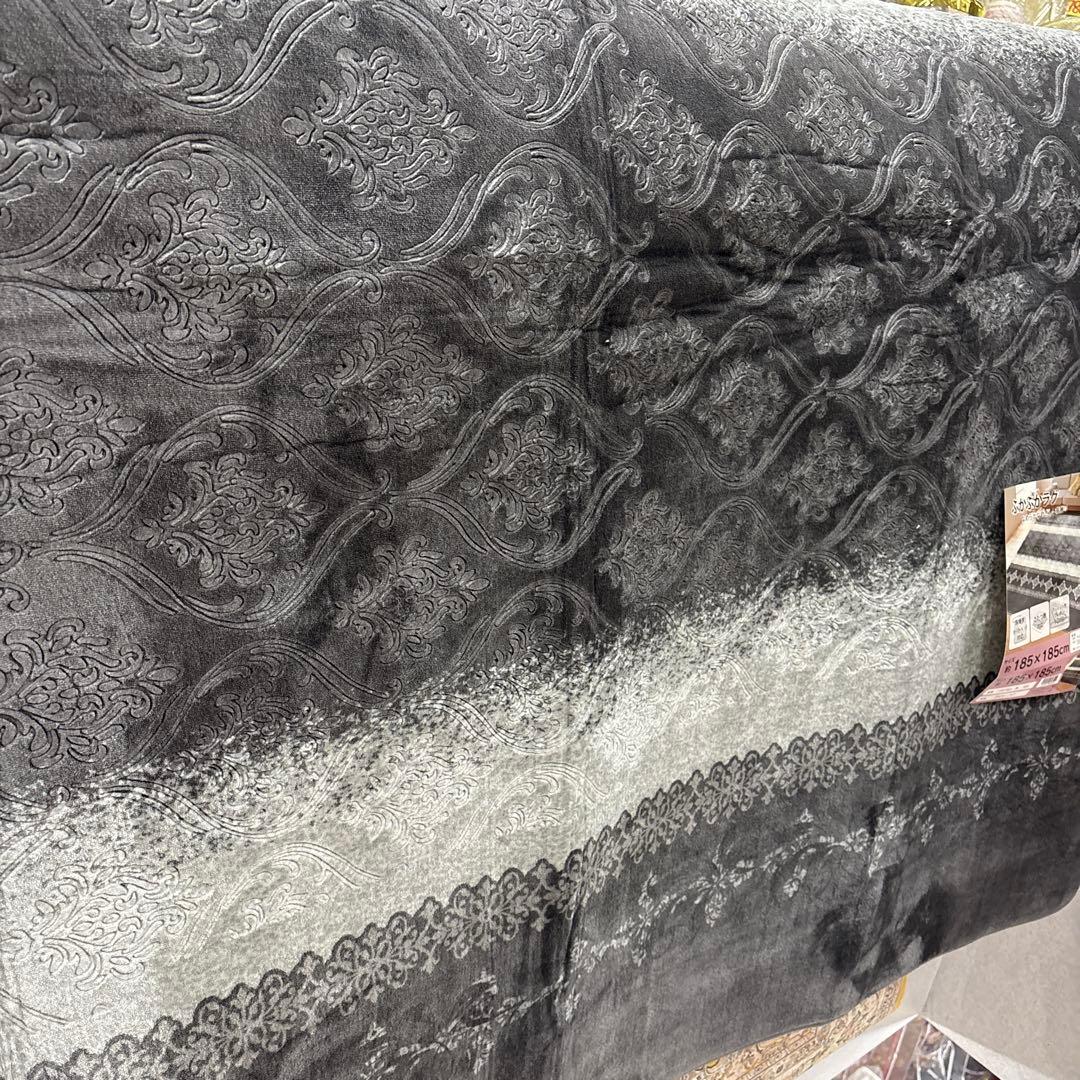 あったかふかふかアクセントラグホットカーペットカバー　こたつ敷185×185cm