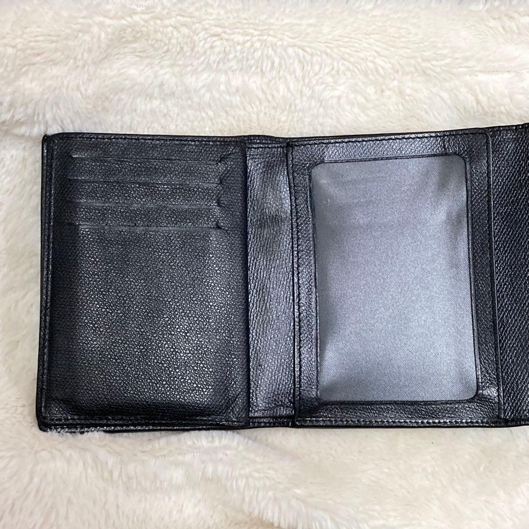 【美品】 CHANEL シャネル 三つ折り財布 レザー ブラック ココボタン