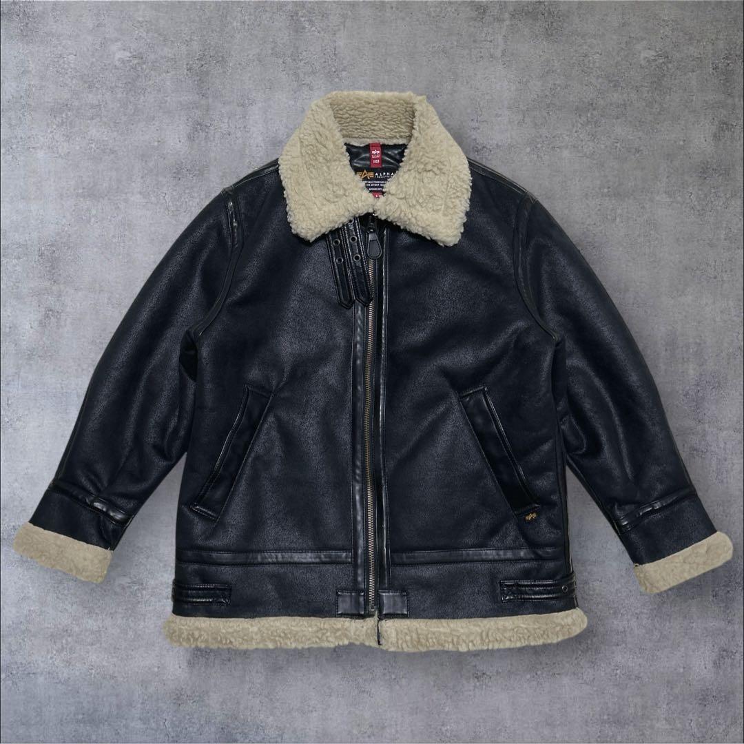 美品✨ALPHA INDUSTRIES B3 フェイクムートン フライト　ボア
