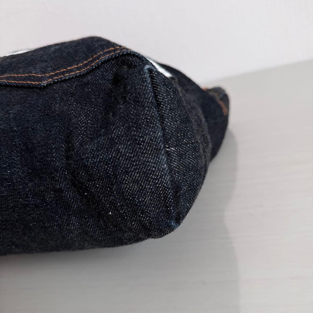 桃太郎ジーンズ　デニム　トートバッグ　出陣　濃紺　インディゴ　内側総柄　A4対応