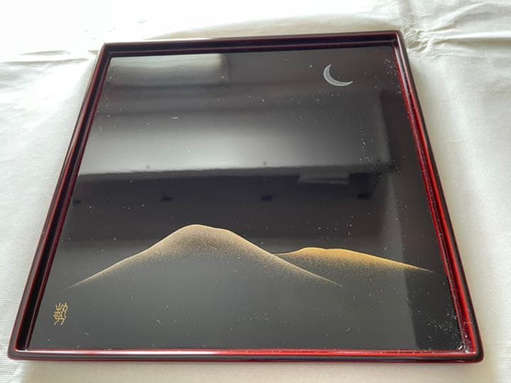 【未使用】輪島塗　膳　摂田勢津子さん　5客　角形　卓上盆　23×23 お正月